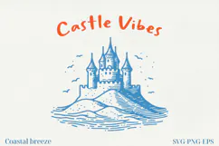 Summer Coastal Line Art Clipart | SVG & PNG |Summer Beach Product Image 1