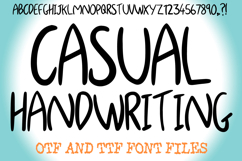 Casual Handwriting Everyday Lettering ABC Font Typeface Alphabet OTF by Squeeb Creative