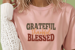 Grateful, Thankful, Blessed SVG, Fall svg, Autumn Quote Clip Product Image 3
