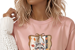 Pumpkin Spice and Cozy Vibes Raccoon PNG, Cute Autumn Animal Product Image 4