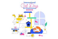 10 International Cat Day Illustration Product Image 1