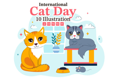 10 International Cat Day Illustration Product Image 1