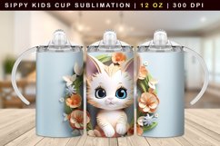 Cat Kids Tumbler Sublimation Wrap 12 Oz Product Image 1