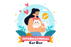 10 International Cat Day Illustration Product Image 4