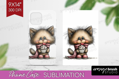 Cat Valentine Phone Case PNG Whimsical Animal Case PNG Product Image 1