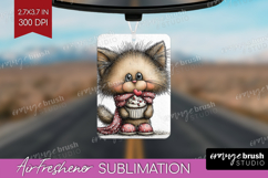 Cat Valentine Air Freshener PNG Whimsical Animal PNG Product Image 1