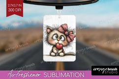 Cat Valentine Air Freshener PNG Whimsical Animal PNG Product Image 1