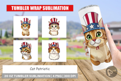 Tumbler Cat Patriotic Product Image 1