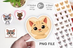 Sticker Heart Cat Product Image 1