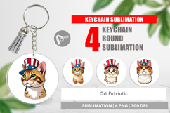 Keychain Cat Patriotic Product Image 1