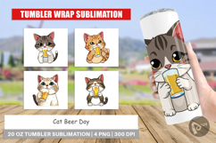 Tumbler Cat Beer Day Product Image 1