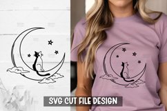 Cat on the Moon SVG for Cricut &amp; Silhouette Product Image 1