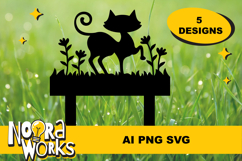 Metal Cat Garden Memorial SignSVG Product Image 2