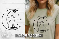 Cat on the Moon SVG for Cricut &amp; Silhouette Product Image 1