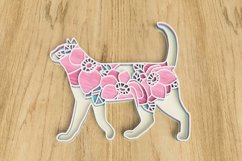 Layered Cat Laser Cut File - Floral Cat SVG Product Image 3
