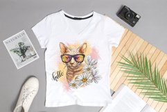 Cool Sphynx cat in flowers Product Image 4