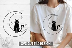 Cat on the Moon SVG for Cricut &amp; Silhouette Product Image 1