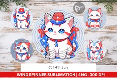 Wind Spinner Cat 4th July Product Image 1