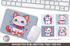 Mouse Pad Cat 4th July Product Image 1