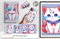 Digital Paper Cat 4th July Product Image 1