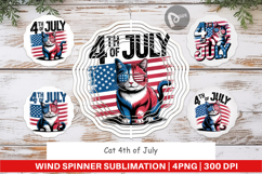 Wind Spinner 4th of July Cat Product Image 1