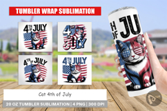 Tumbler 4th of July Cat Product Image 1