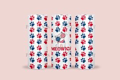 cat 4th of july skinny tumbler sublimation wrap with high resolution 300 DPI and transparant background perfect for 20oz and 30oz skinny tumbler