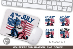 Mouse Pad 4th of July Cat Product Image 1