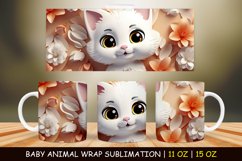 Baby Cat Mug Wrap, 11 oz &amp;15 oz Product Image 1