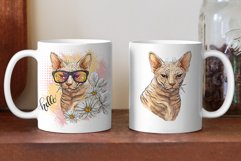 Cool Sphynx cat in flowers Product Image 3