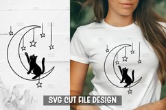 Cat on the Moon SVG for Cricut &amp; Silhouette Product Image 1