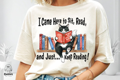 Funny Cat Reading Books Bookworm Bookish Era Sublimation Product Image 4