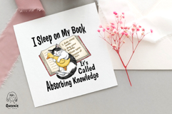 Funny Cat Reading Books Bookworm Bookish Era Sublimation Product Image 6
