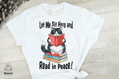 Funny Cat Reading Books Bookworm Bookish Era Sublimation Product Image 9