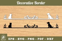 Cat and Dog Border SVG Product Image 1