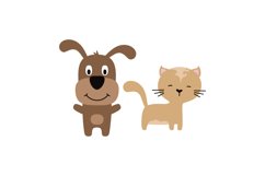 Cat and Dog SVG Cut File Product Image 1