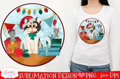 Christmas cat sublimation PNG| Christmas design for kids Product Image 2