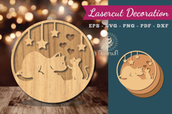 Cat and Mouse Lasercut Round Product Image 1