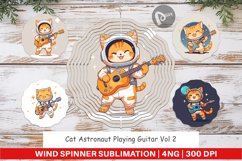 Wind Spinner Astronaut Cat with Guitar Product Image 1