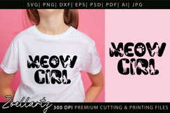 Cat SVG Pet Lover SVG Cat Quotes SVG Meow Paw Prints SVG Product Image 2
