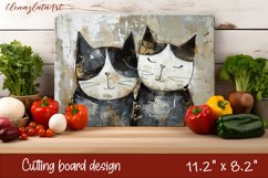 Cute cat love Cutting Board Sublimation Design | cats Product Image 1