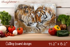 Cute cat love Cutting Board Sublimation Design | cats Product Image 1