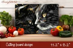 Cute cat love Cutting Board Sublimation Design | cats Product Image 1