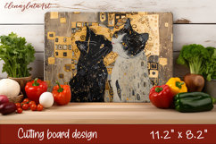 Cute cat love Cutting Board Sublimation Design | cats Product Image 1