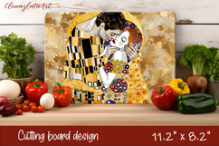 Cute cat love Cutting Board Sublimation Design | cats Product Image 1