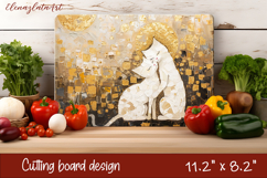 Cute cat love Cutting Board Sublimation Design | cats Product Image 1