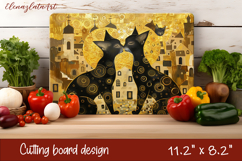 Cute cat love Cutting Board Sublimation Design | cats Product Image 1