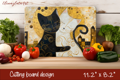 Cute cat love Cutting Board Sublimation Design | cats Product Image 1