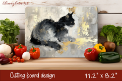 Cute cat love Cutting Board Sublimation Design | cats Product Image 1