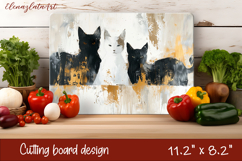 Cute cat love Cutting Board Sublimation Design | cats Product Image 1